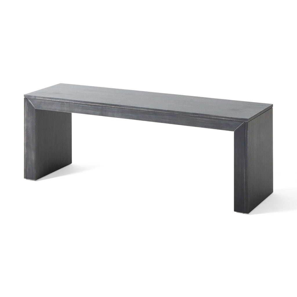 Acacia Wood Dining Bench, Black - Grand Goldman Shop