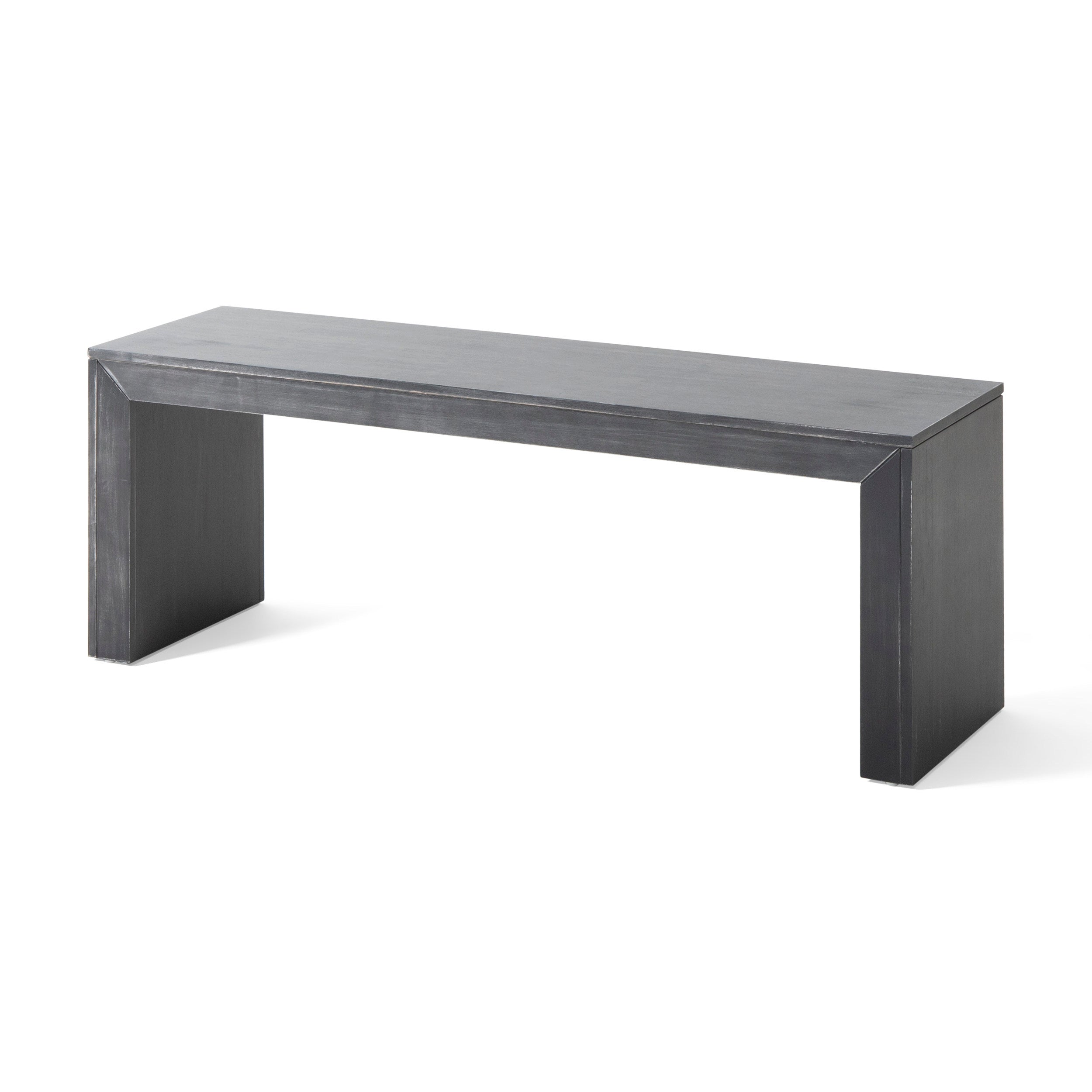 Acacia Wood Dining Bench, Black - Grand Goldman Shop
