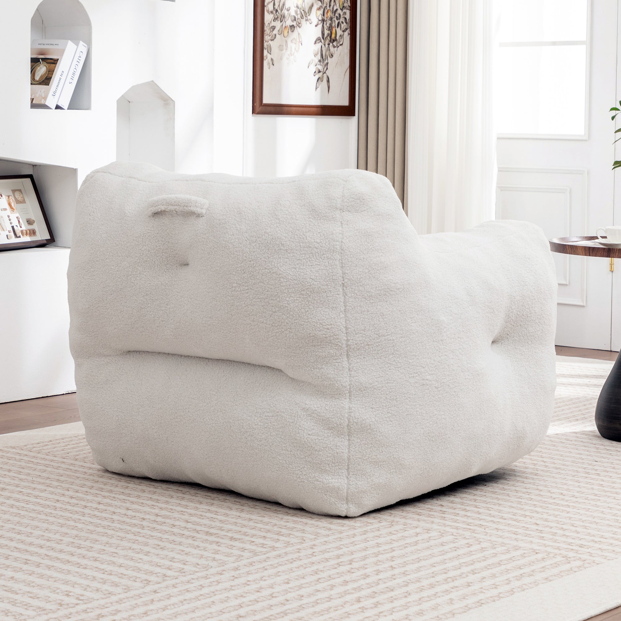 Bean Bag Chair, Bean Bag Sofa Chair with Armrests Stuffed High-Density Foam, Lazy Sofa Comfy Chairs BeanBag Chair for Adults in Living Room,Bedroom Reading - Grand Goldman Shop