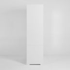 2 Door Wood Wardrobe for Bedroom with Hanging Clothing Rod inside the Cabinet and 2 Drawers for Storage Organization, Built-in induction light Multifunctional Closet with Mirror, White - Grand Goldman Shop