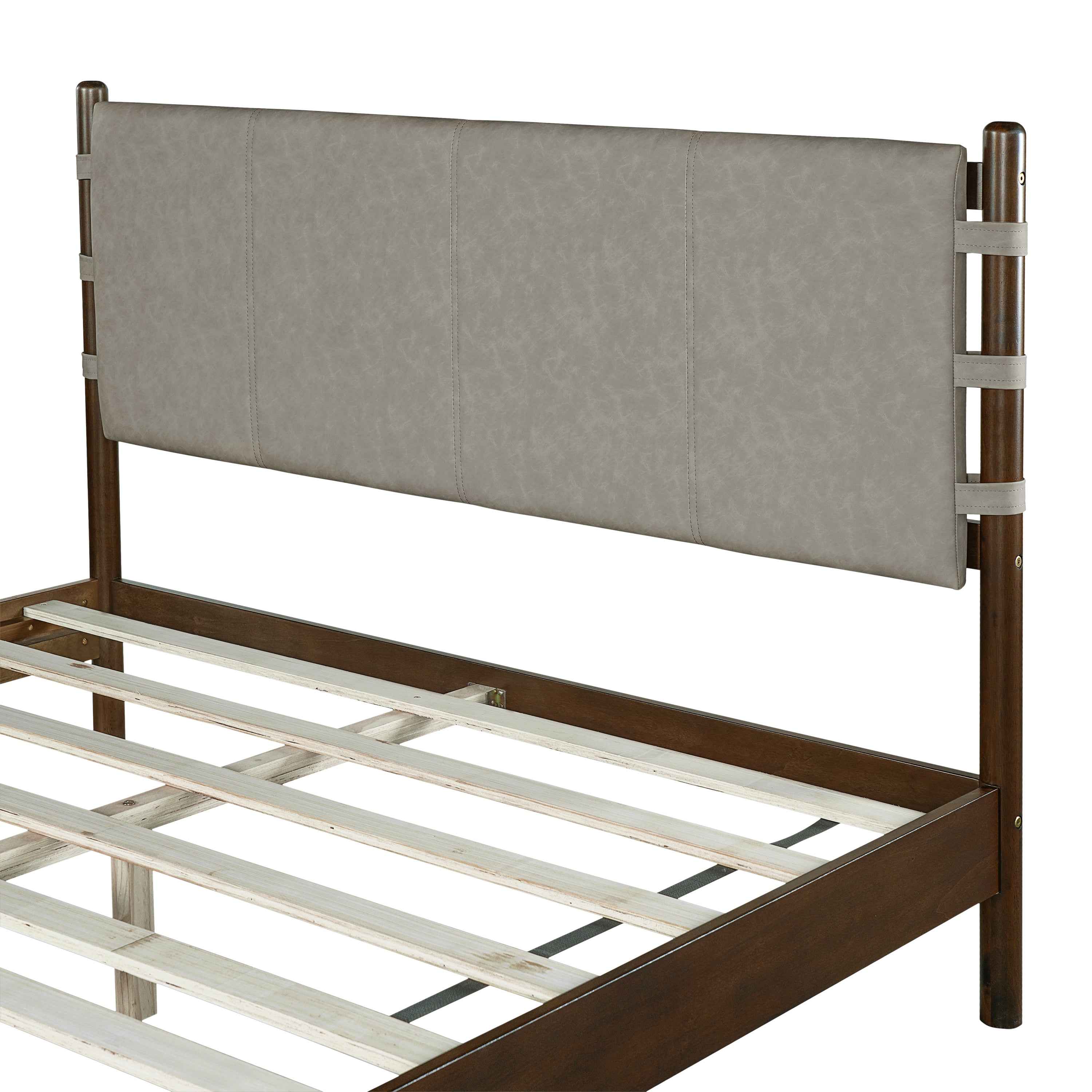 Modern Queen Bed Frame Set with 2 Nightstands, Light Gray Wood Platform Bed with Headboard and Matching Bedside Tables for Bedroom - Grand Goldman Shop