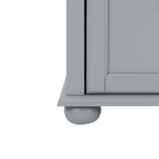 Modern Classic Hall Tree with Shoe Rack Bench and Coat Hooks for Hanging Storage, Entryway Bench with Open Shelves and Shoe Cabinets 40.16'W*18.58'D*64.17'H GRAY - Grand Goldman Shop