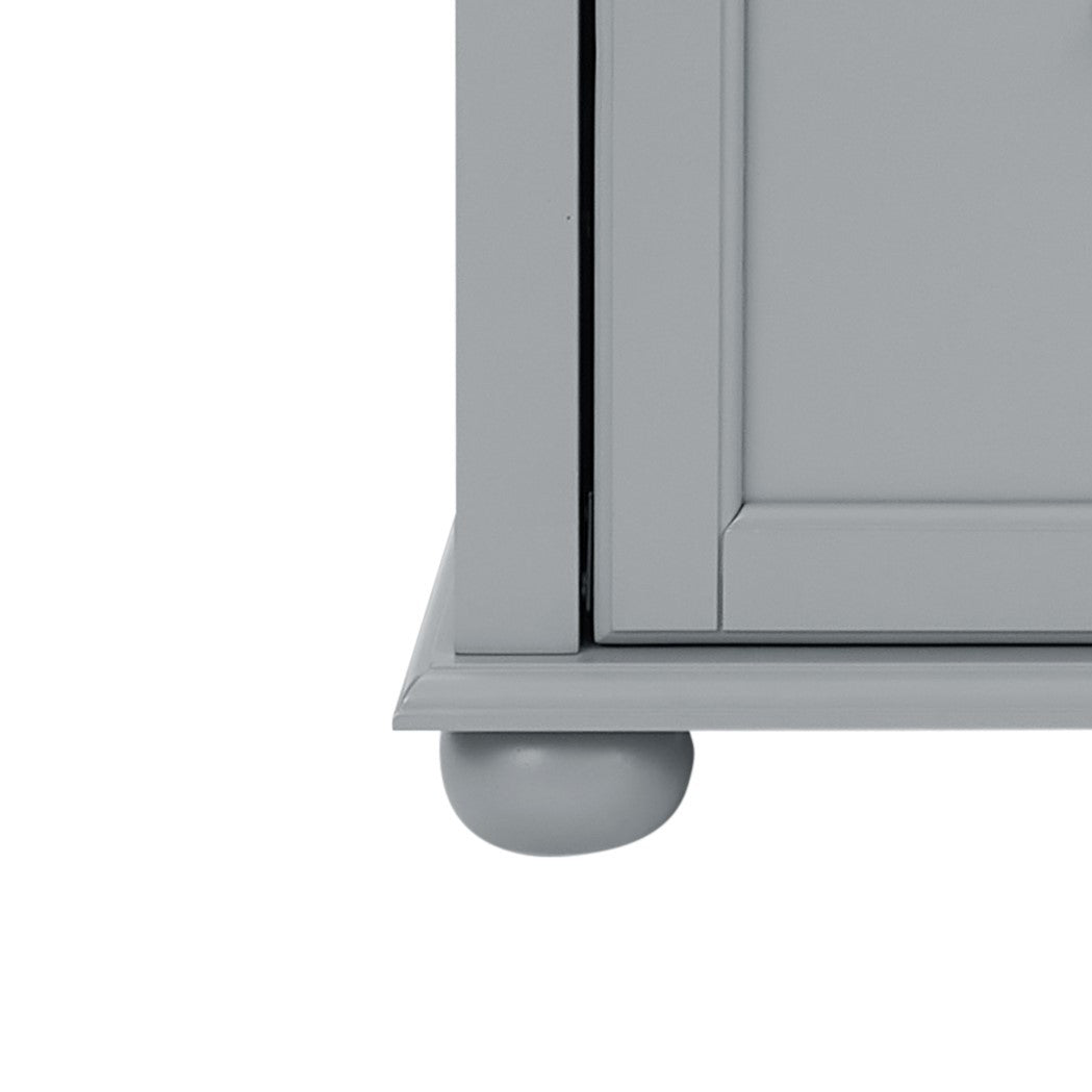 Modern Classic Hall Tree with Shoe Rack Bench and Coat Hooks for Hanging Storage, Entryway Bench with Open Shelves and Shoe Cabinets 40.16'W*18.58'D*64.17'H GRAY - Grand Goldman Shop