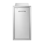 Pull Out Trash Drawer 13.4Wx26Hx19.6D Inch Lower Sliding Rails Stainless Steel Roll Out Trash Bin Pull Out Tray Outdoor Kitchen Trash Drawer with Handle for BBQ Island Grill Station - Grand Goldman Shop