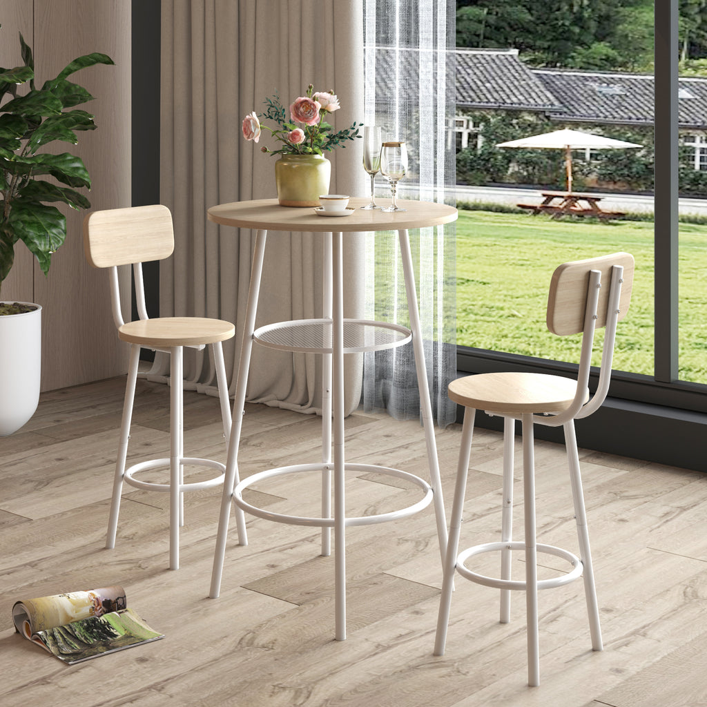 Bar table, equipped with 2 bar stools , with backrest and partition - Grand Goldman Shop