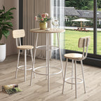 Bar table, equipped with 2 bar stools , with backrest and partition - Grand Goldman Shop