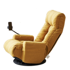 Adjustable Yellow Swivel Lounge Chair with 360-Degree Rotating Seat and Headrest Support, Leisure Chair Deck Chair - Game Chair for Living Room - Grand Goldman Shop