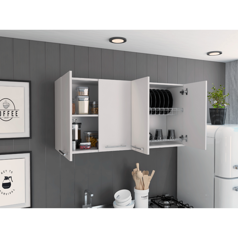 Sitka Wall Cabinet, Two Spacious Divisions, Four Doors - Grand Goldman Shop