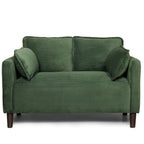 48' Soft Corduroy Loveseat Couch W/Soft Cushions,Side Storage Pocket,Sturdy Composite Board & Solid Wood Frame, High Rebound Sponge,Easy Assembly,Ideal for Living Room,Apartment,Dorm,Office. - Grand Goldman Shop