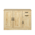 Modern Wood Buffet Sideboard with 2 doors&1 Storage and 2drawers -Entryway Serving Storage Cabinet Doors-Dining Room Console, 43.3 Inch, Oak - Grand Goldman Shop