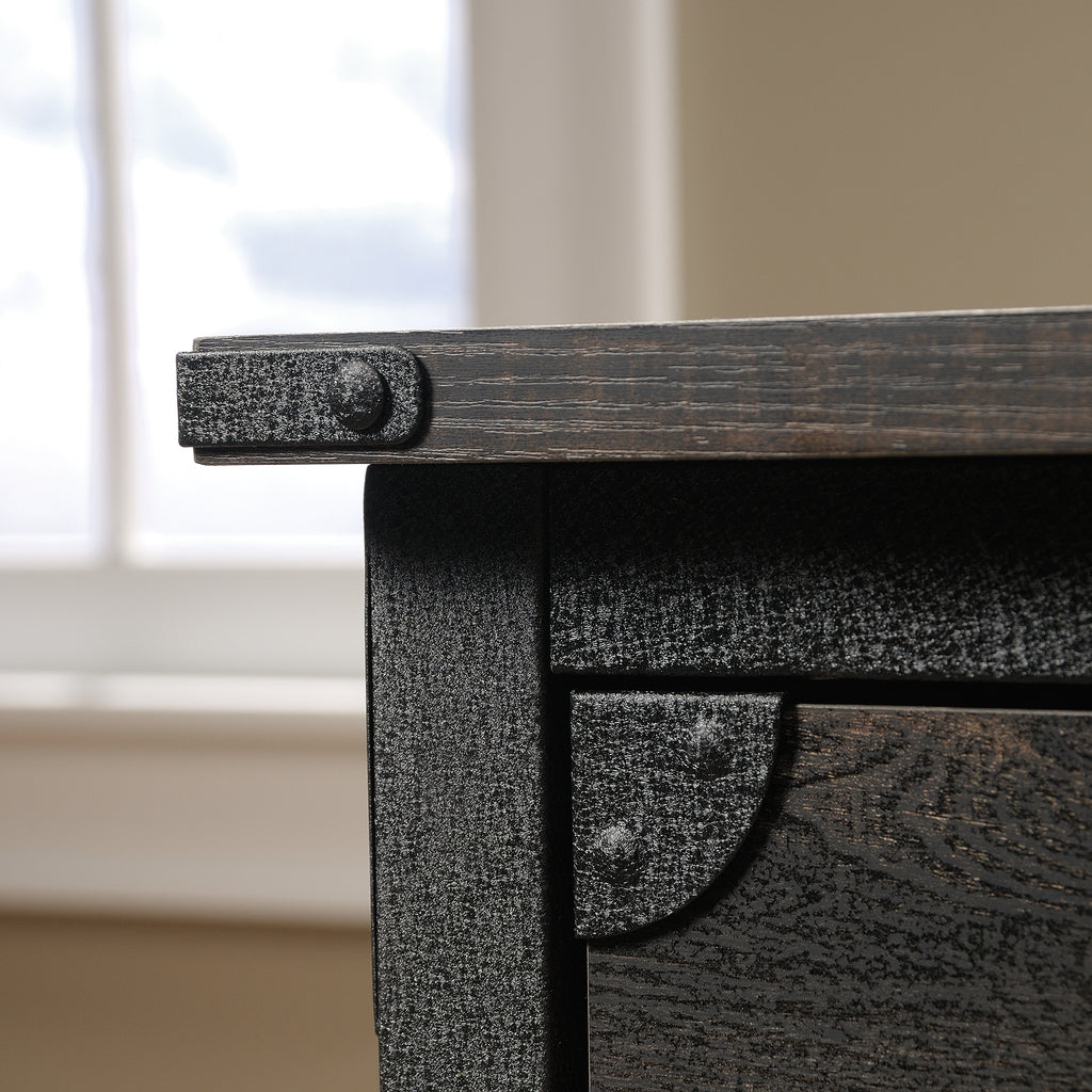 File Pedestal with Smooth-Glide Drawer, Dark Oak finish - Grand Goldman