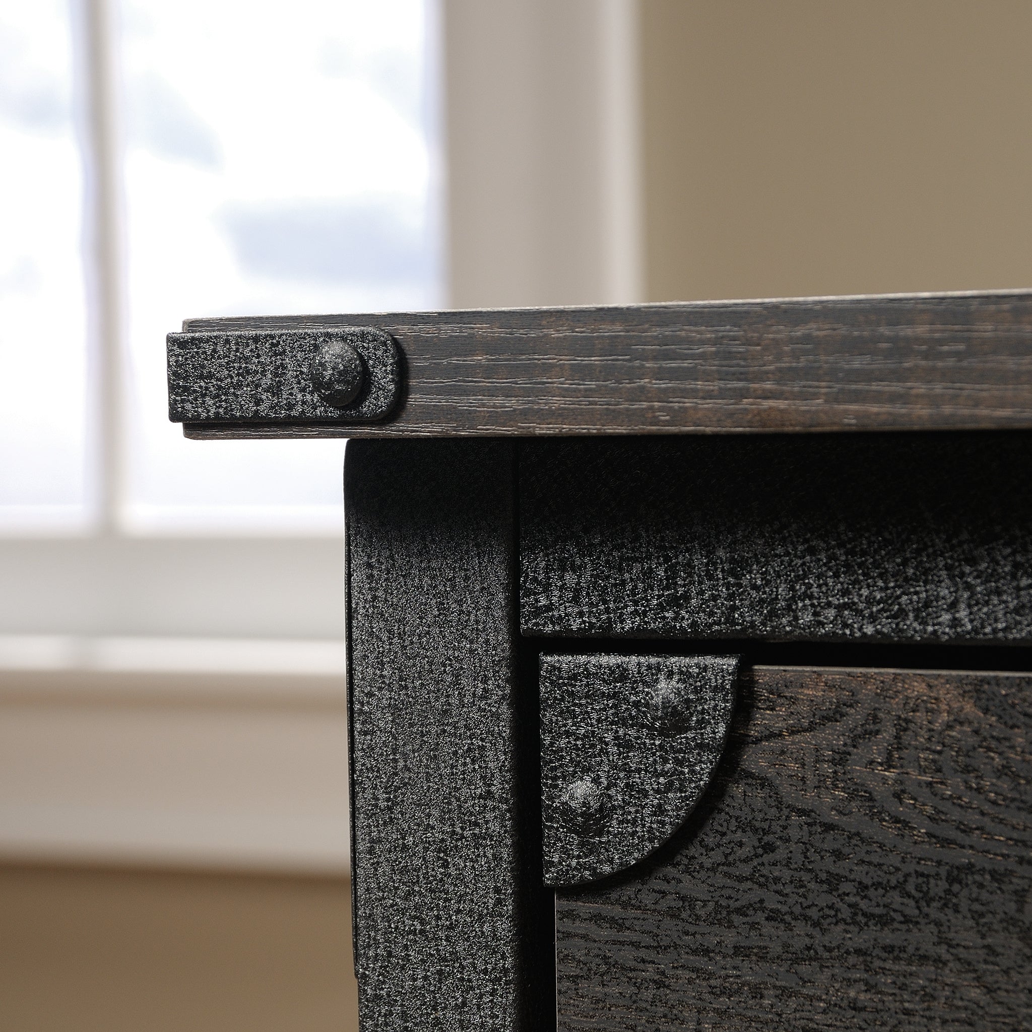 File Pedestal with Smooth-Glide Drawer, Dark Oak finish - Grand Goldman