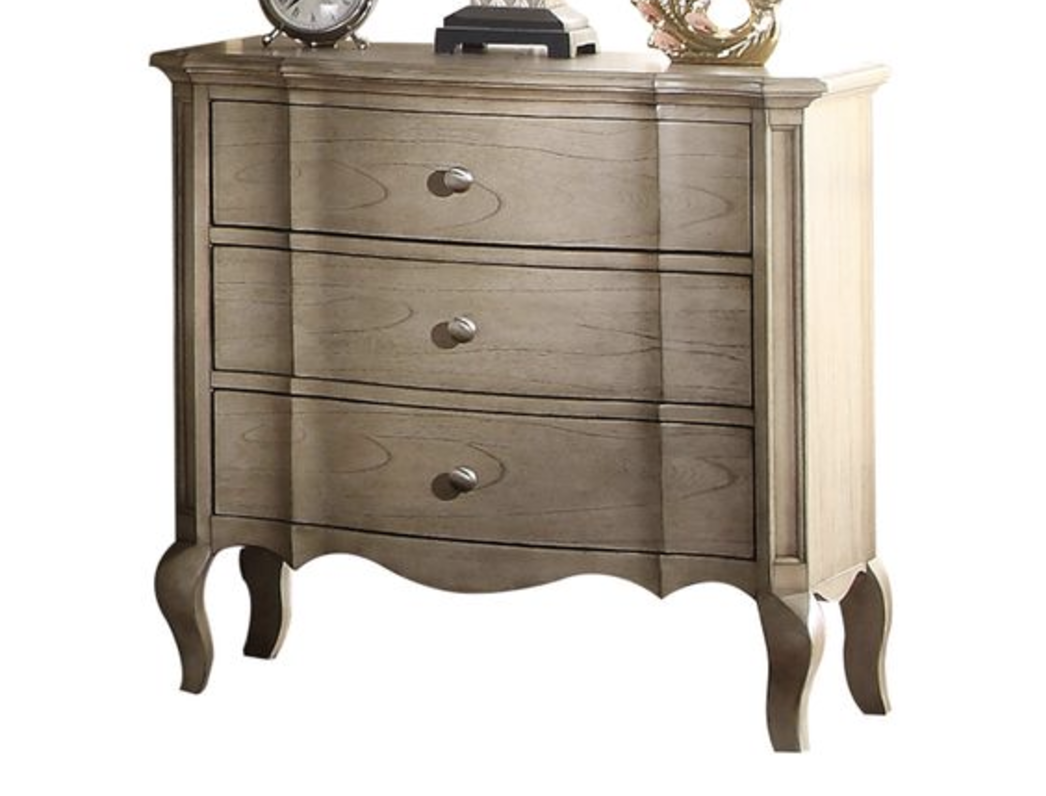 Chelmsford Antique Taupe Finish Nightstand - Grand Goldman Shop