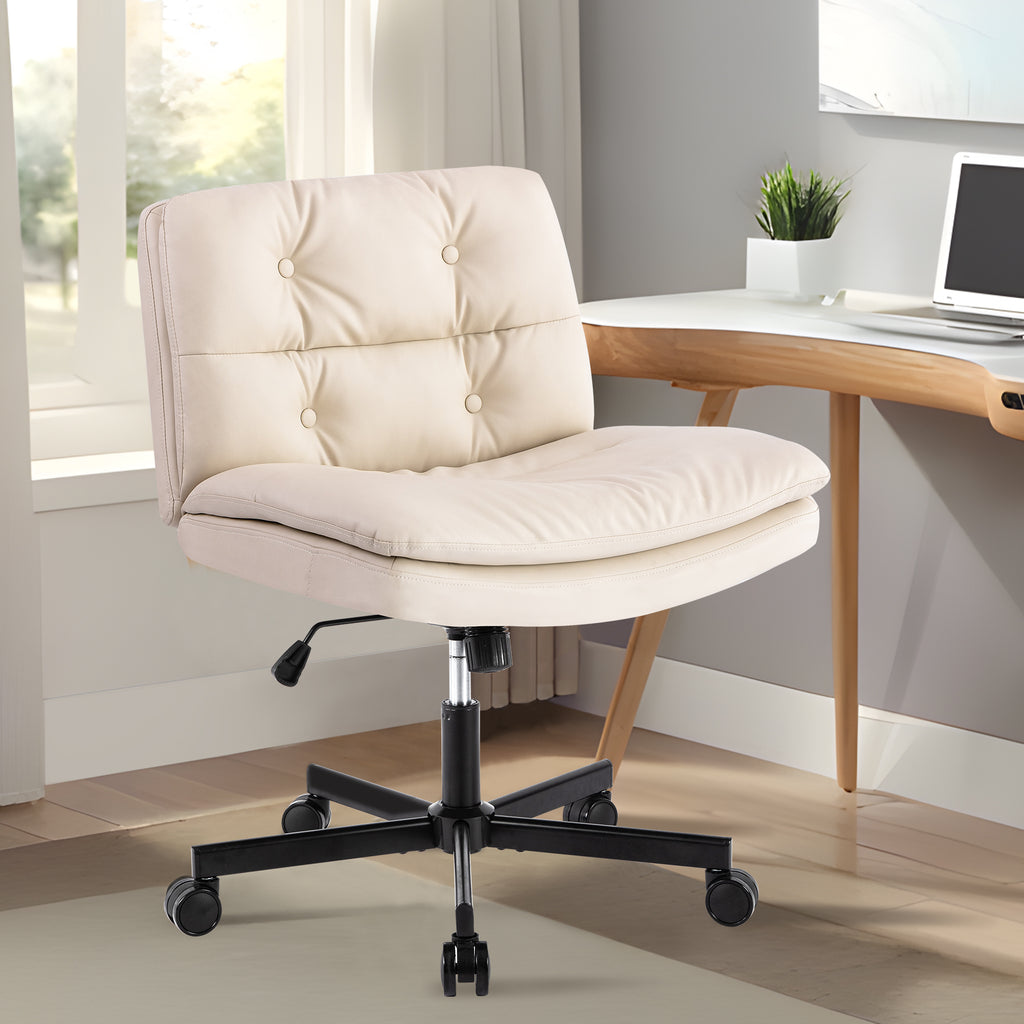 UPGRADE! Larger Size 360° Swivel Home Office Desk Chair with Wheels | Premium Home Decor - Grand Goldman