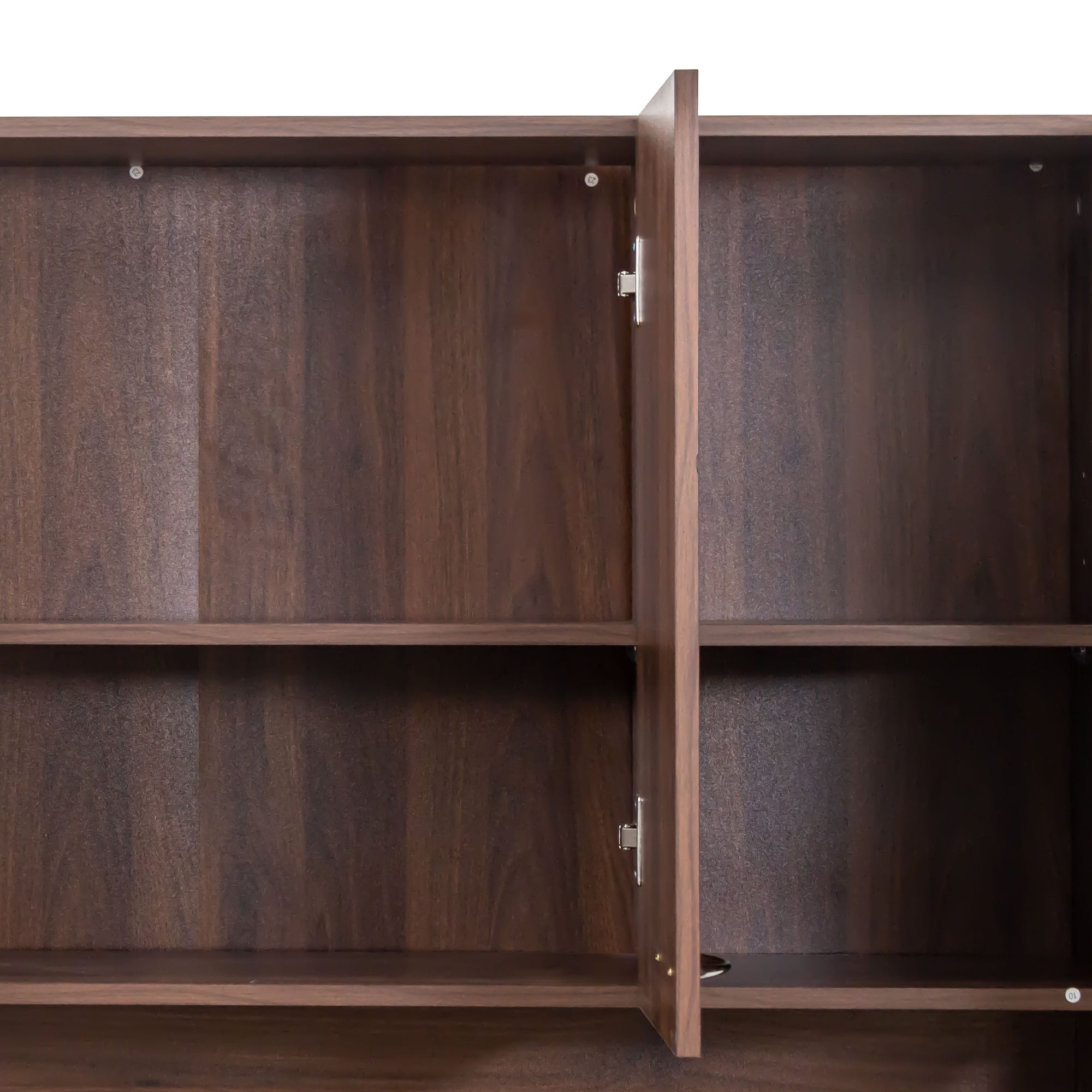 70.87' Tall Wardrobe& Kitchen Cabinet, with 6-Doors, 1-Open Shelves and 1-Drawer for bedroom,Walnut - Grand Goldman Shop