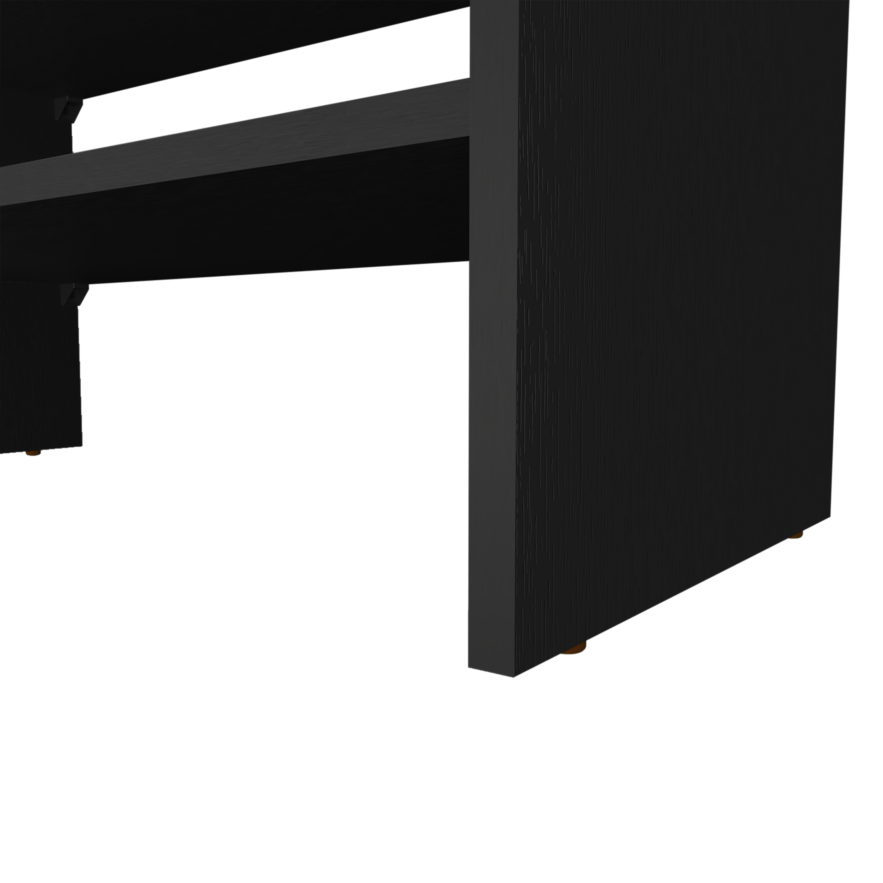 Norris shoe rack in melamine with 2 shelves,black - Grand Goldman Shop