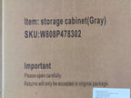 Book Organizer, toy Storage Cabinet Organizer, Gray | Premium Home Decor - Grand Goldman