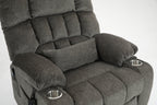 Lift Chair for Big and Tall Person with Inconvenient Legs: High Density Foam Lift Sofa with Heat and Massage, 2 Pockets, 2 Cup Holder, 2 Remote, OKIN Motor - Grand Goldman Shop