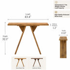 Console Table, 43.4-Inch Long Narrow Entryway Table with V-Shaped Base, Rustic Sofa Console for Hallway, Living Room, Behind Sofa - Grand Goldman Shop