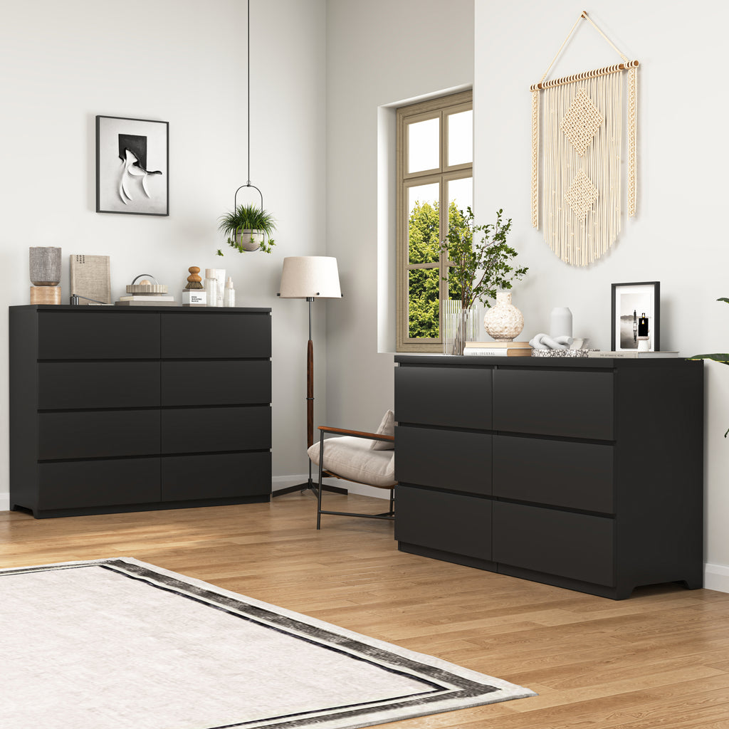 6 Drawer Storage Cabinet ,Dresser, Wood Storage Tower Clothes Organizer, Wide Chest of 6 Drawers, Large Storage Space for Bedroom, Hallway, Entryway Living Room - Grand Goldman Shop
