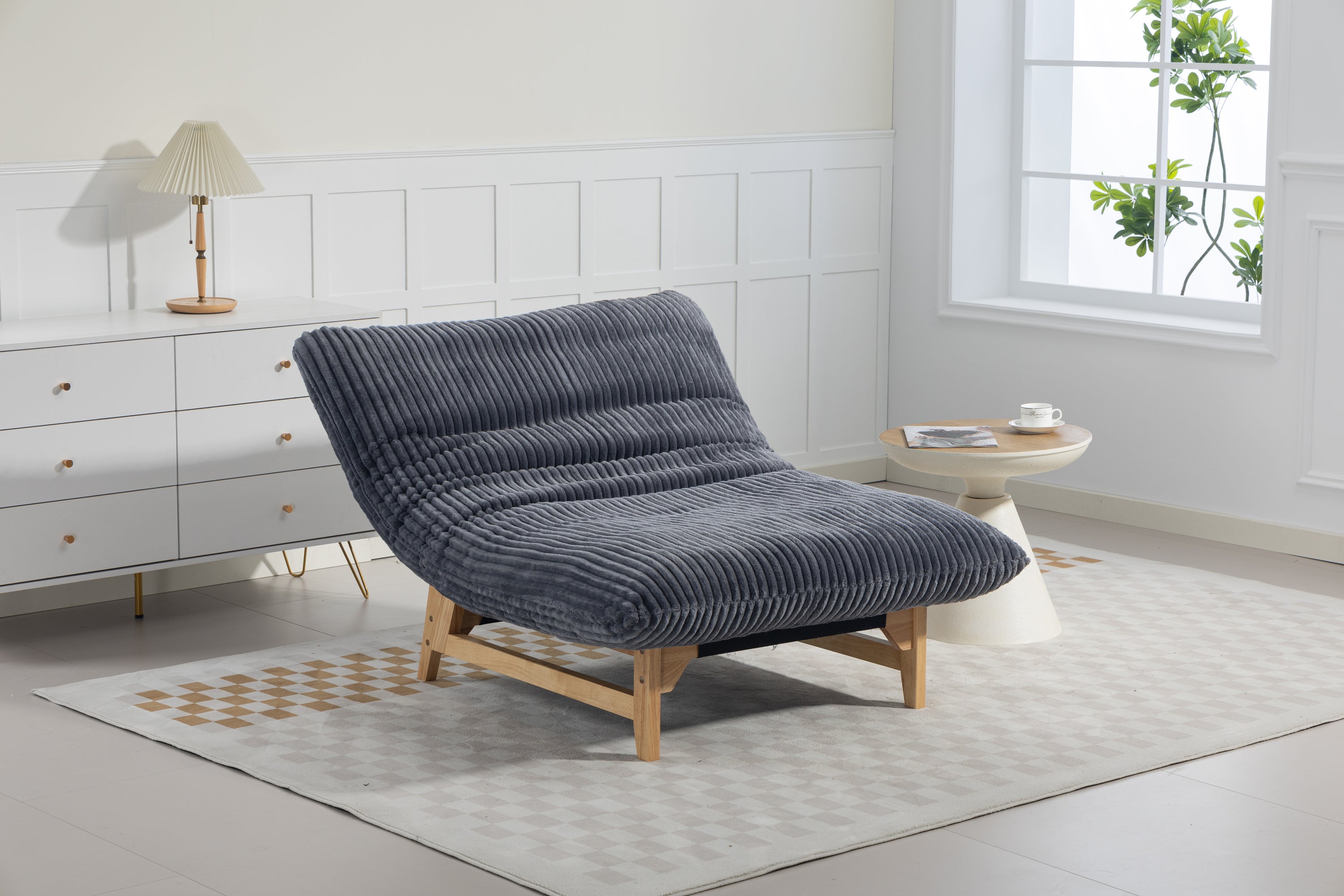 Bean bag chair for Adults ,Accent Armless Lazy Sofa, Casual Single Sofa, Corduroy Fabric, For Living Room And Bedroom , With Backrest, Single Seat - Grand Goldman Shop