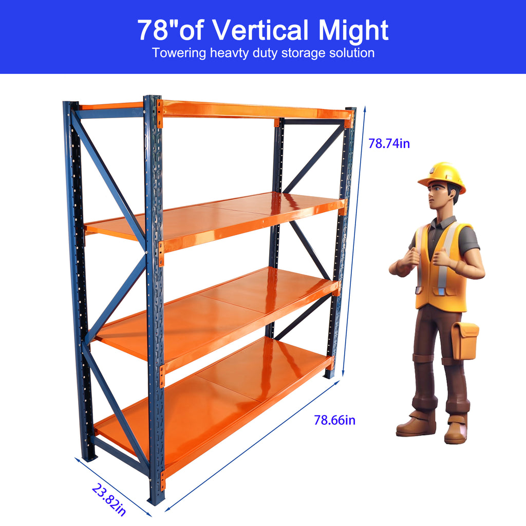 Garage shelves Heavy Duty - 4400 lbs garage storage 4 levels, adjustable metal shelving units and storage, industrial shelves utility shelves for commercial store tools gym - Grand Goldman Shop