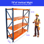 Garage shelves Heavy Duty - 4400 lbs garage storage 4 levels, adjustable metal shelving units and storage, industrial shelves utility shelves for commercial store tools gym - Grand Goldman Shop