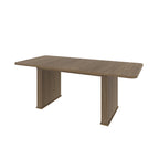 Modern Dining Table for 6-10 People, Wood Kitchen Table with Double Robust Pedestal, Wooden Dinner Table for Dining Room - Grand Goldman Shop