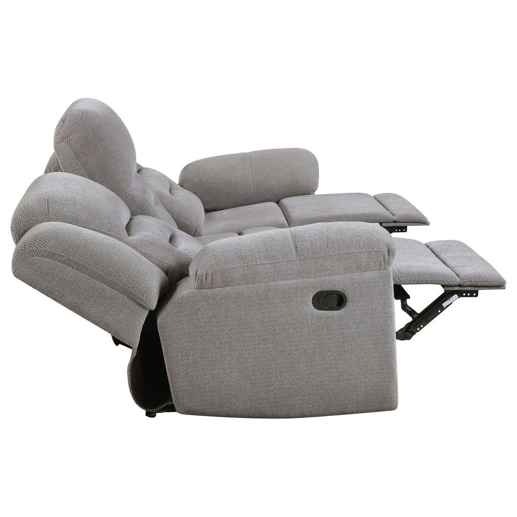 Sebring Grey 3-piece Reclining Sofa Set - Grand Goldman Shop