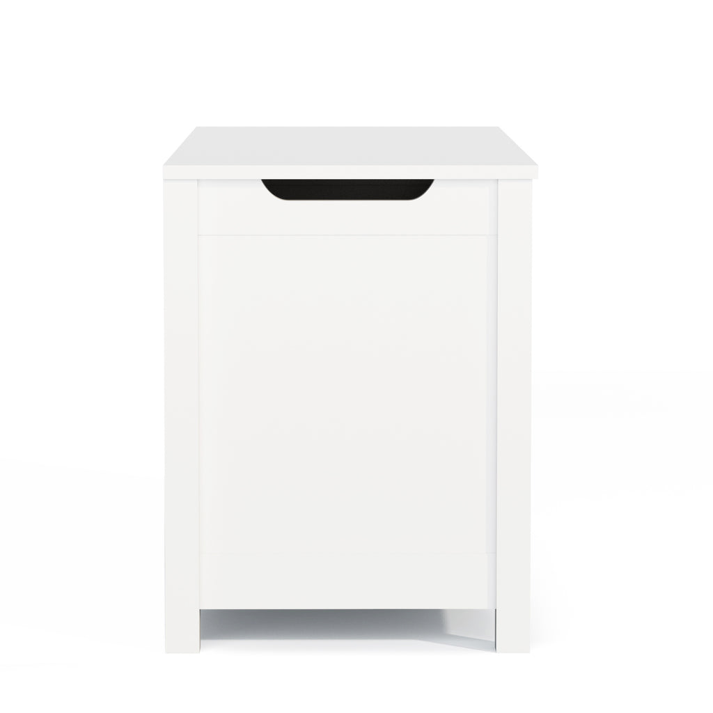 Kids Wooden Toy Box Storage with Safety Hinged Lid for Ages 2+ (White) | Premium Home Decor - Grand Goldman