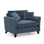 Lazy sofa chair, comfortable single-person sofa chair, with a backrest and soft seat cushion, having armrests on both sides, suitable for living room and bedroom - Blue - Grand Goldman Shop