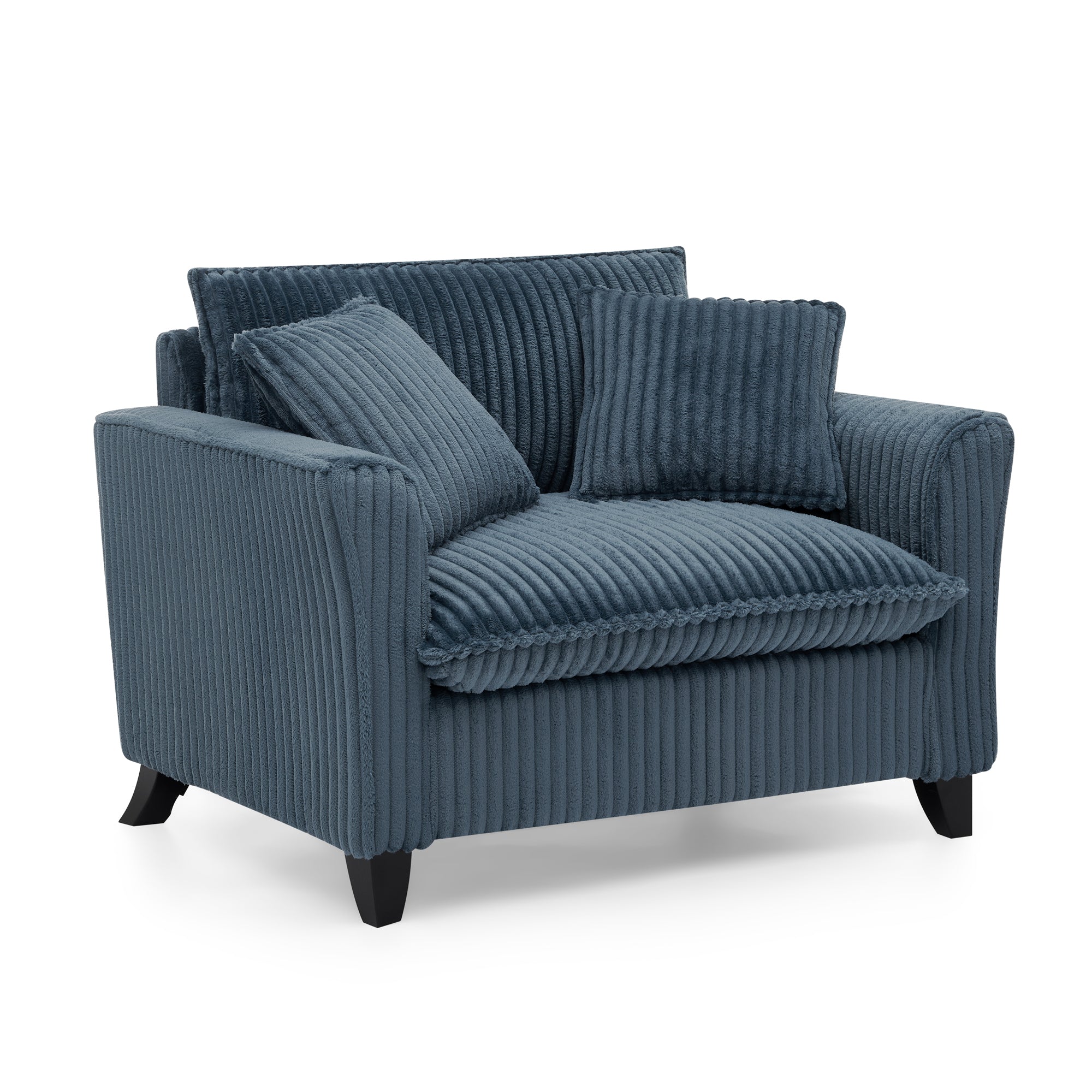 Lazy sofa chair, comfortable single-person sofa chair, with a backrest and soft seat cushion, having armrests on both sides, suitable for living room and bedroom - Blue - Grand Goldman Shop