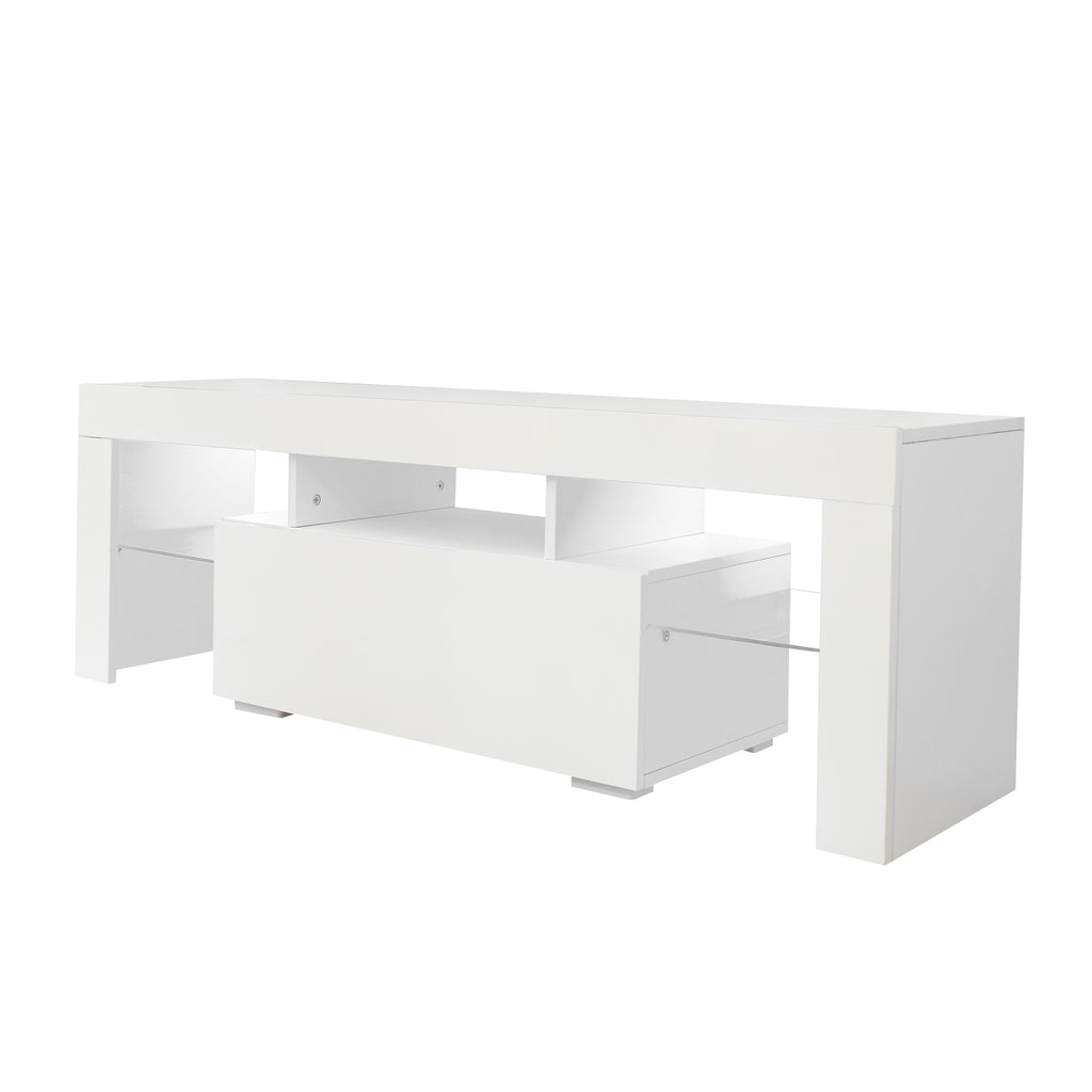 Entertainment TV Stand, Large TV Stand TV Base Stand with LED Light TV Cabinet. - Grand Goldman Shop