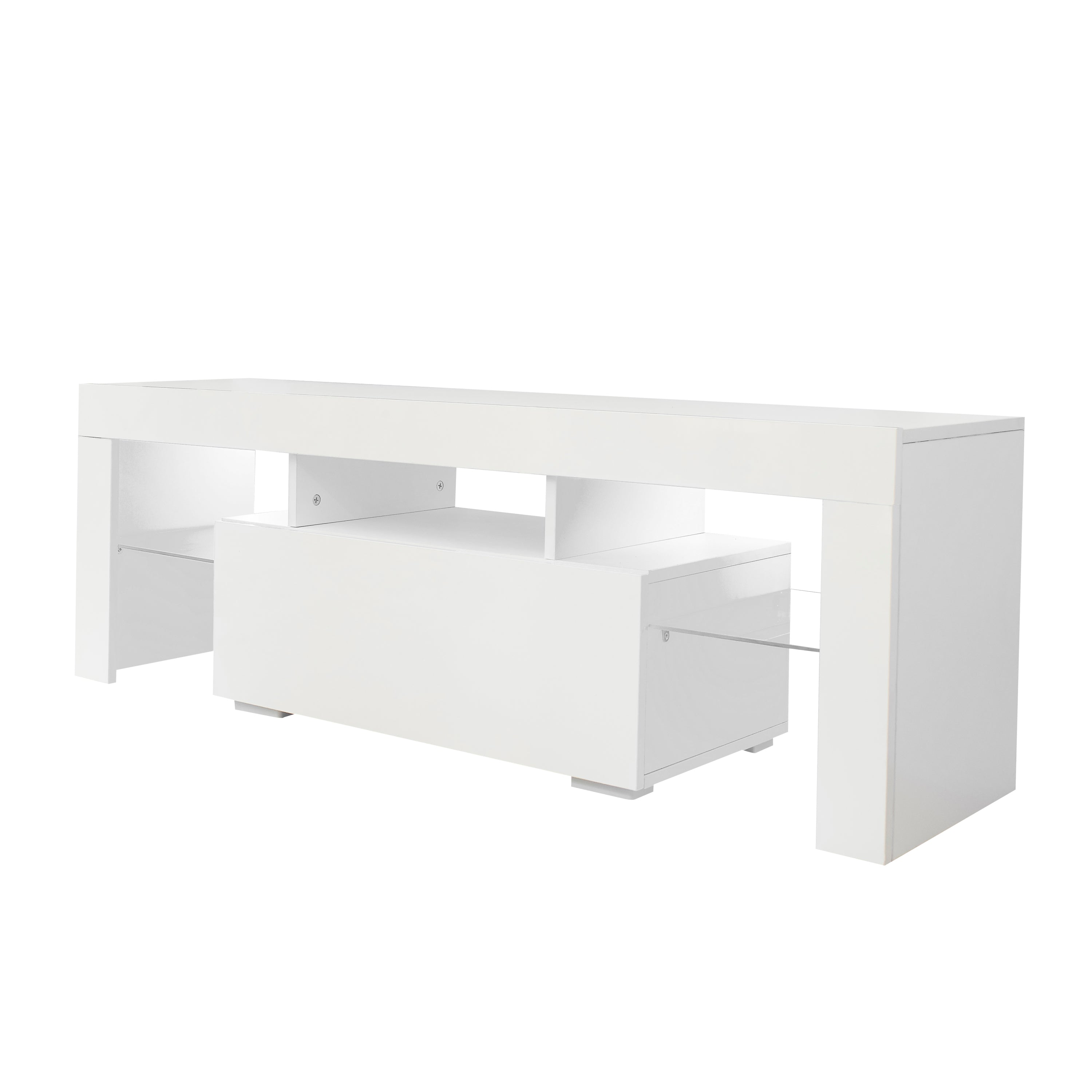 Entertainment TV Stand, Large TV Stand TV Base Stand with LED Light TV Cabinet. - Grand Goldman Shop
