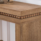 Rustic Manufactured Wood Console Table with Beaded Accent, 64L x 14W x 32H - Grand Goldman Shop