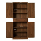 4 Door Cabinet with 1 Drawer, with 4 Adjustable Inner Shelves, Storage Cabinet - Grand Goldman Shop