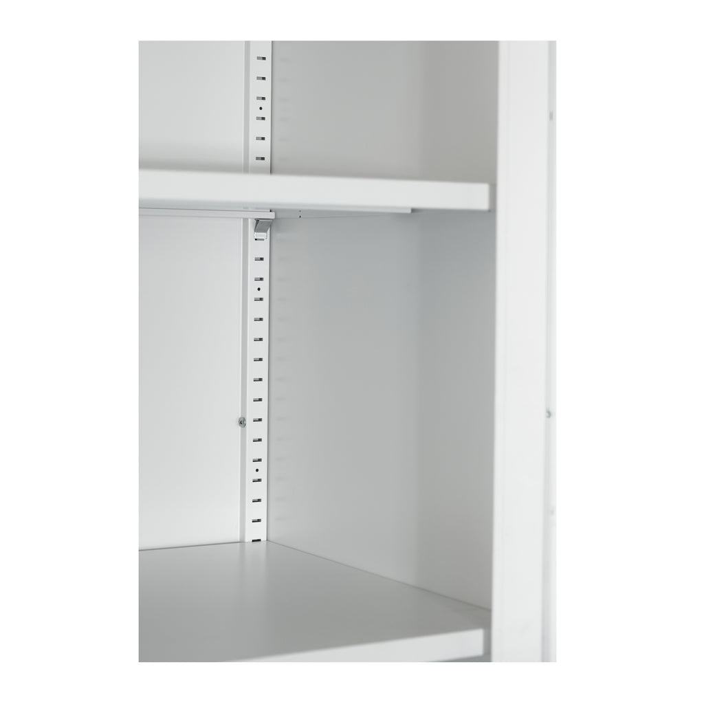 71' Tall Metal Wardrobe Cabinet with 2 Drawers and Hanging Rod, 2 Doors Wardrobe Closet with Shelf for Bedroom, Office, Laundry Room,Entryway ,Foyer,Guesthouse (White) - Grand Goldman Shop