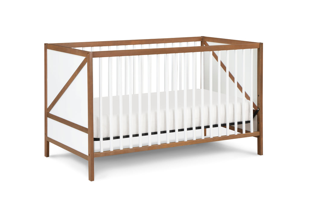 Pixie Zen 3-in-1 Crib in Walnut/White - Grand Goldman