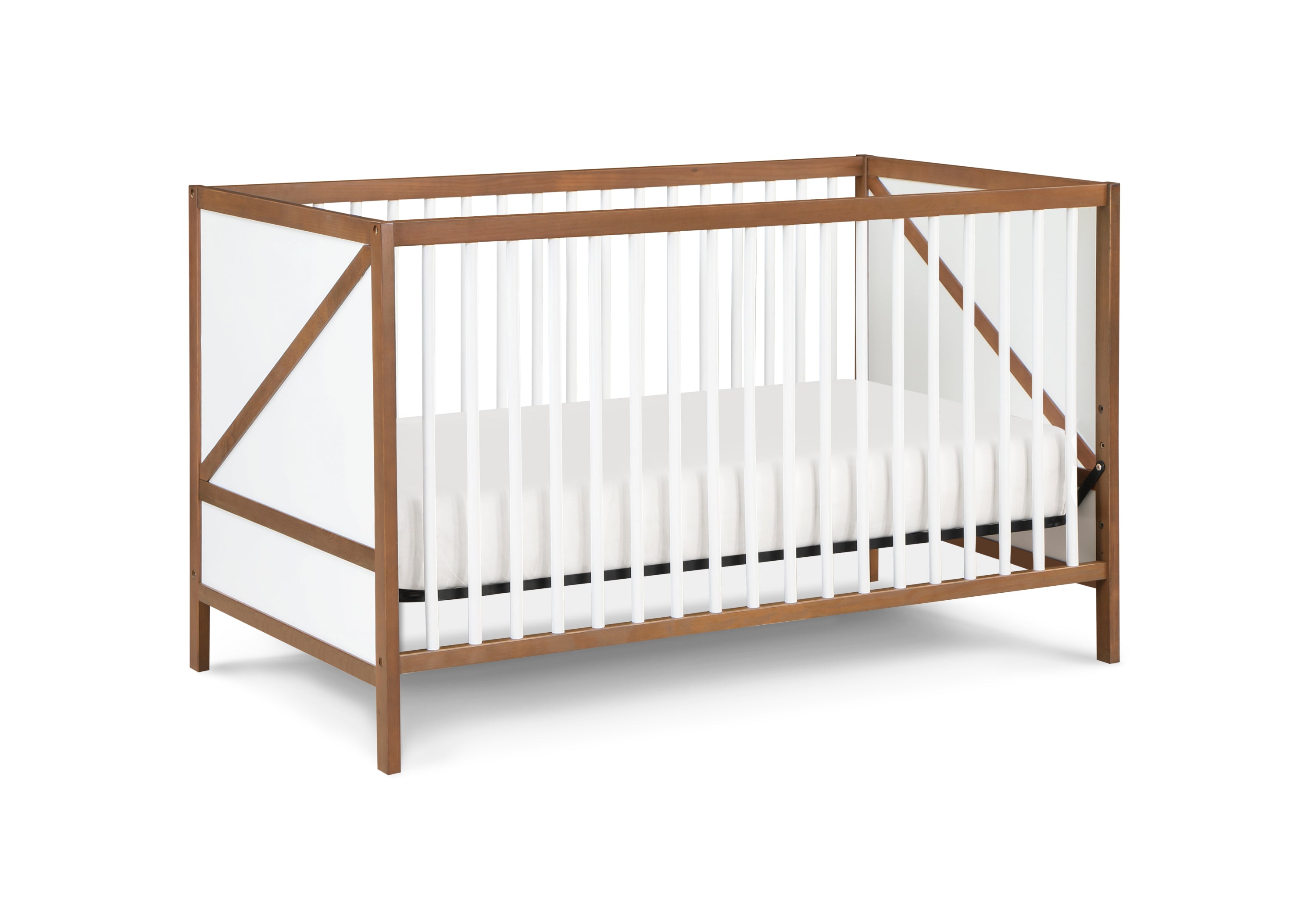 Pixie Zen 3-in-1 Crib in Walnut/White - Grand Goldman