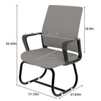 Minimalist Modern Office Chair with Metal Frame, Soft Comfort Mesh Backrest, Black+Gray, Polyurethane Cushion, Home & Office 