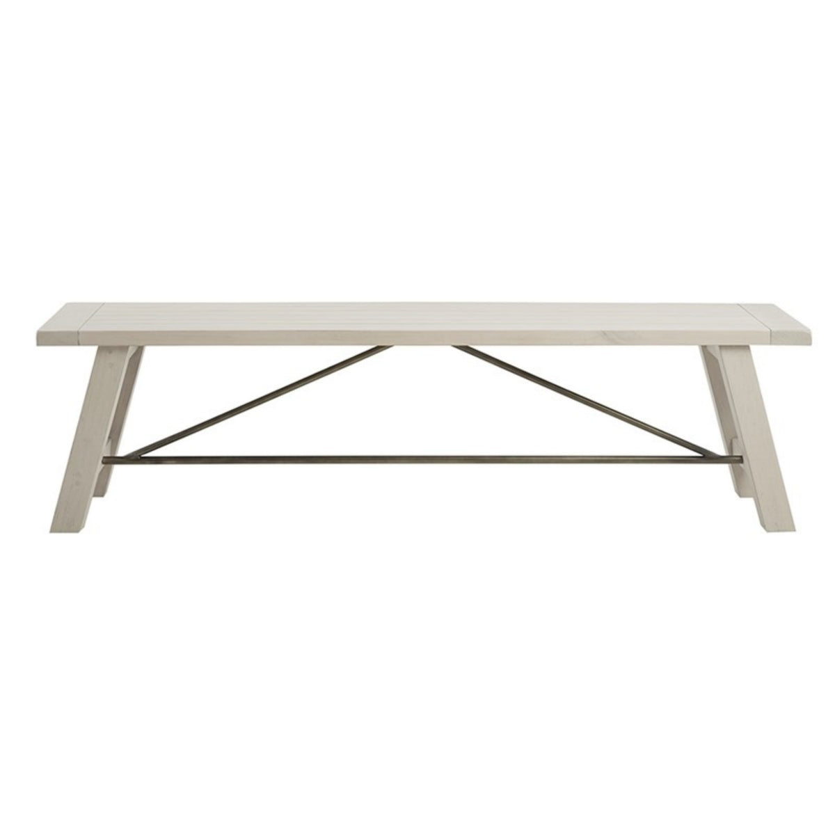 Sonoma Dining Bench Rustic Style Solid Wood White Wash Finish 66x17x18 inches - Grand Goldman Shop