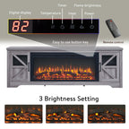 75' Fireplace TV Stand for TVs up to 80',with 44' Electric Fireplace - Grand Goldman Shop