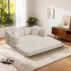 Floor Couch,Compressed Sofa,Convertible Floor Sofa Bed with Convertible Blanket Pillow,Enhanced frame stability,Comfy Couch Lounge Sleeper Bed,for Living Room Bedroom - Grand Goldman Shop