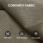 78.8' Compression Sofa,Convertible Floor Sofa Bed-with Pillow Back Support Armrest,Comfy Futon Couch Sleeper Bed,Loveseats Boneless Modular Sectional Sofa,Corduroy fabric,for Living Room,Bedroom,Camel - Grand Goldman Shop