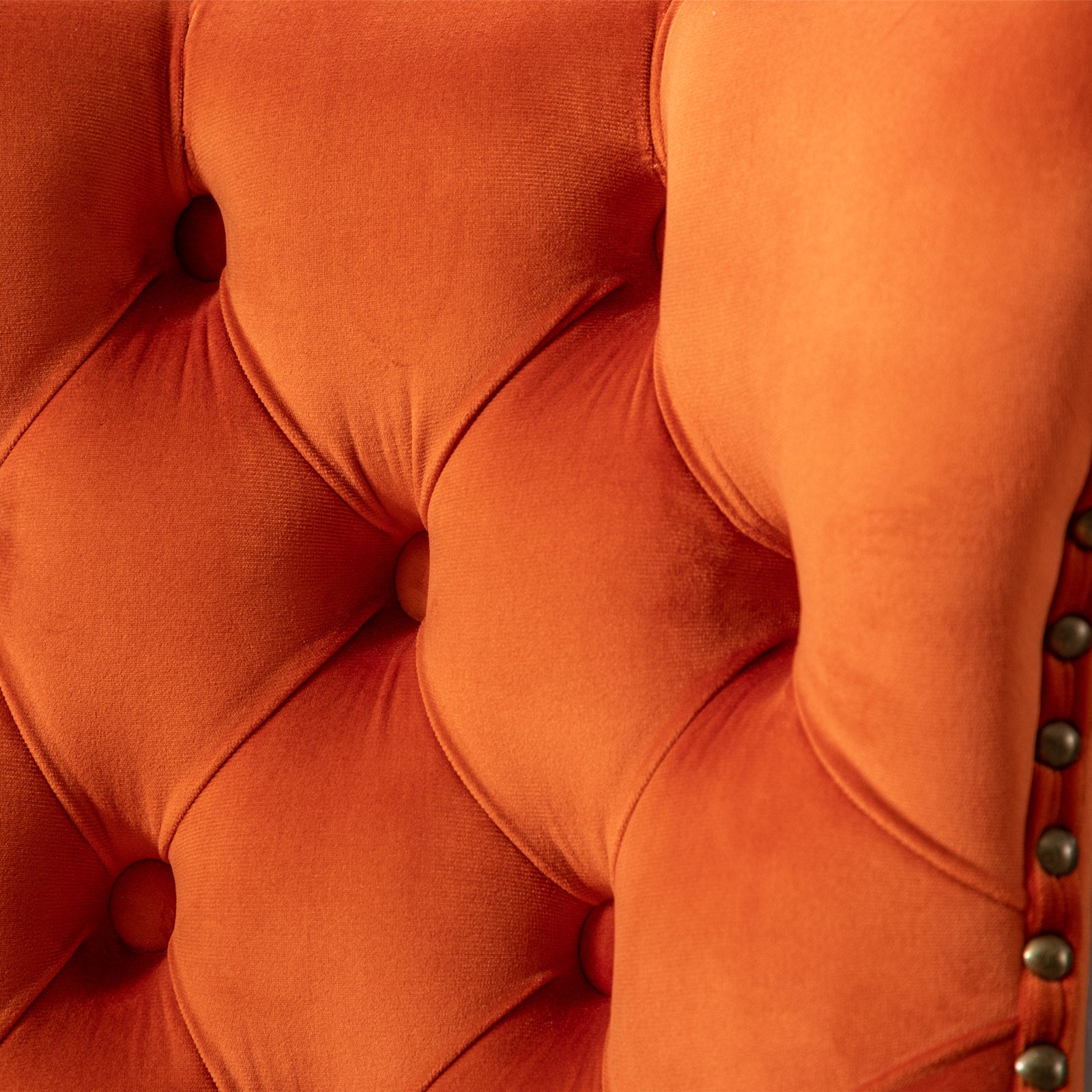 A&A Furniture,Swivel Velvet Barstools Adjusatble Seat Height from 25-33 Inch,17.7inch base, Modern Upholstered Bar Stools with Backs Comfortable Tufted for Home Pub and Kitchen Island,Orange,Set of 2 - Grand Goldman Shop