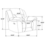 Sebring Grey 3-piece Reclining Sofa Set - Grand Goldman Shop