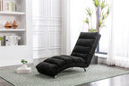 COOLMORE Luxury Upholstered Chaise Lounge Chair with Vibration for Relaxation, Modern Fixed Back Fabric Leisure Recliner Sofa for Living Room/Bedroom - Grand Goldman Shop