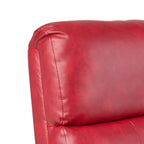Contemporary Red PU Recliner Chair with Lever Mechanism - Grand Goldman Shop