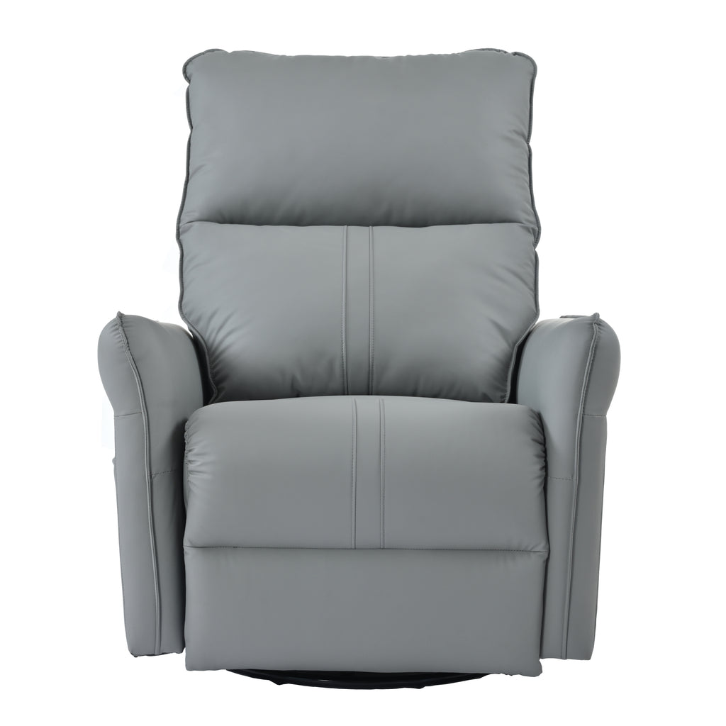 Power Swivel Rocker Recliner Chair for Adults, 270° Swivel Rocking Recliner Chair,Electric Small Recliners for Small Spaces, Single Sofa Recliner for Living Room, Bedroom,RV (Blue-gray+270° Swivel) - Grand Goldman Shop