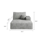 Y119-L-SLEEPER-GREY sofa left sleeper grey - Grand Goldman Shop